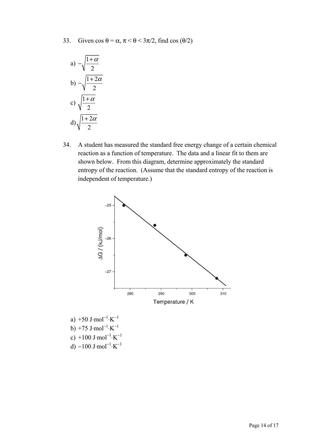 TIFR GS 2011 Chemistry Question Paper - Page 14