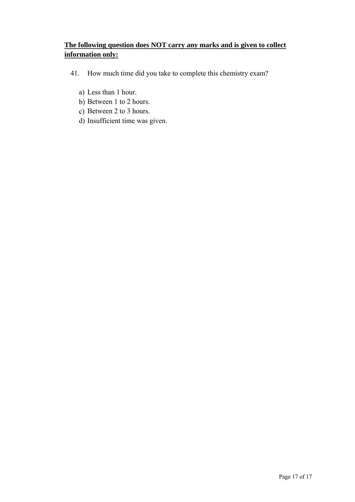 TIFR GS 2011 Chemistry Question Paper - Page 17