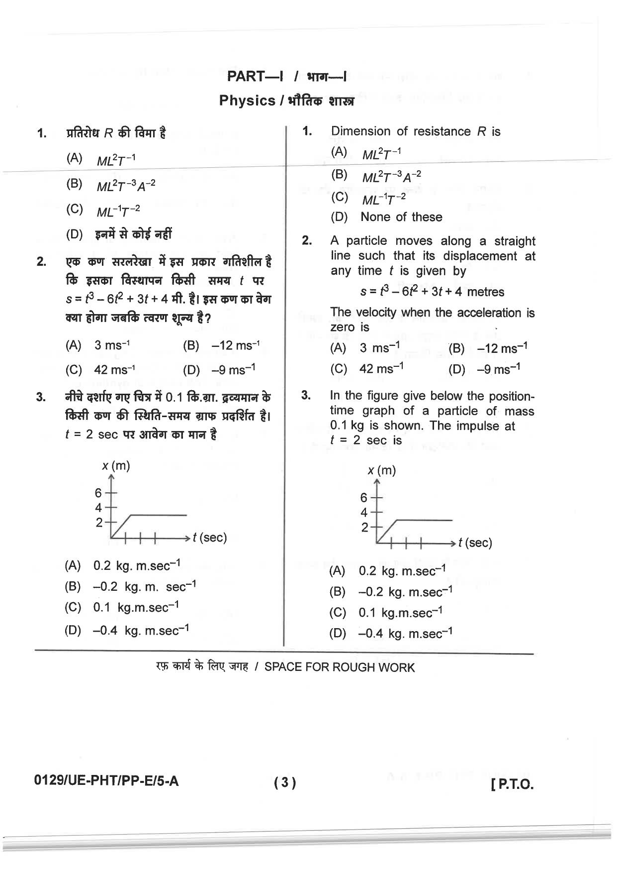 CG PPHT 2019 Question Paper - Page 3