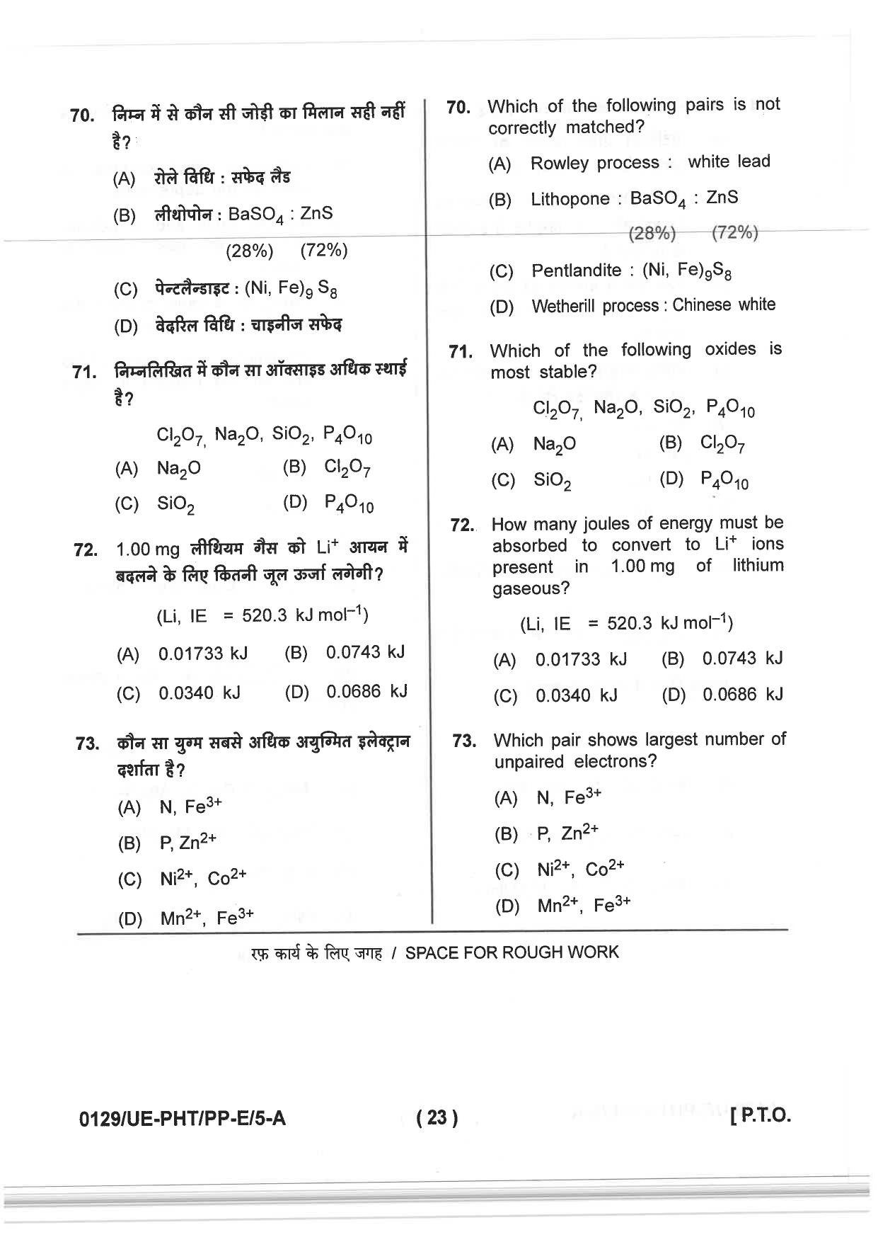 CG PPHT 2019 Question Paper - Page 23