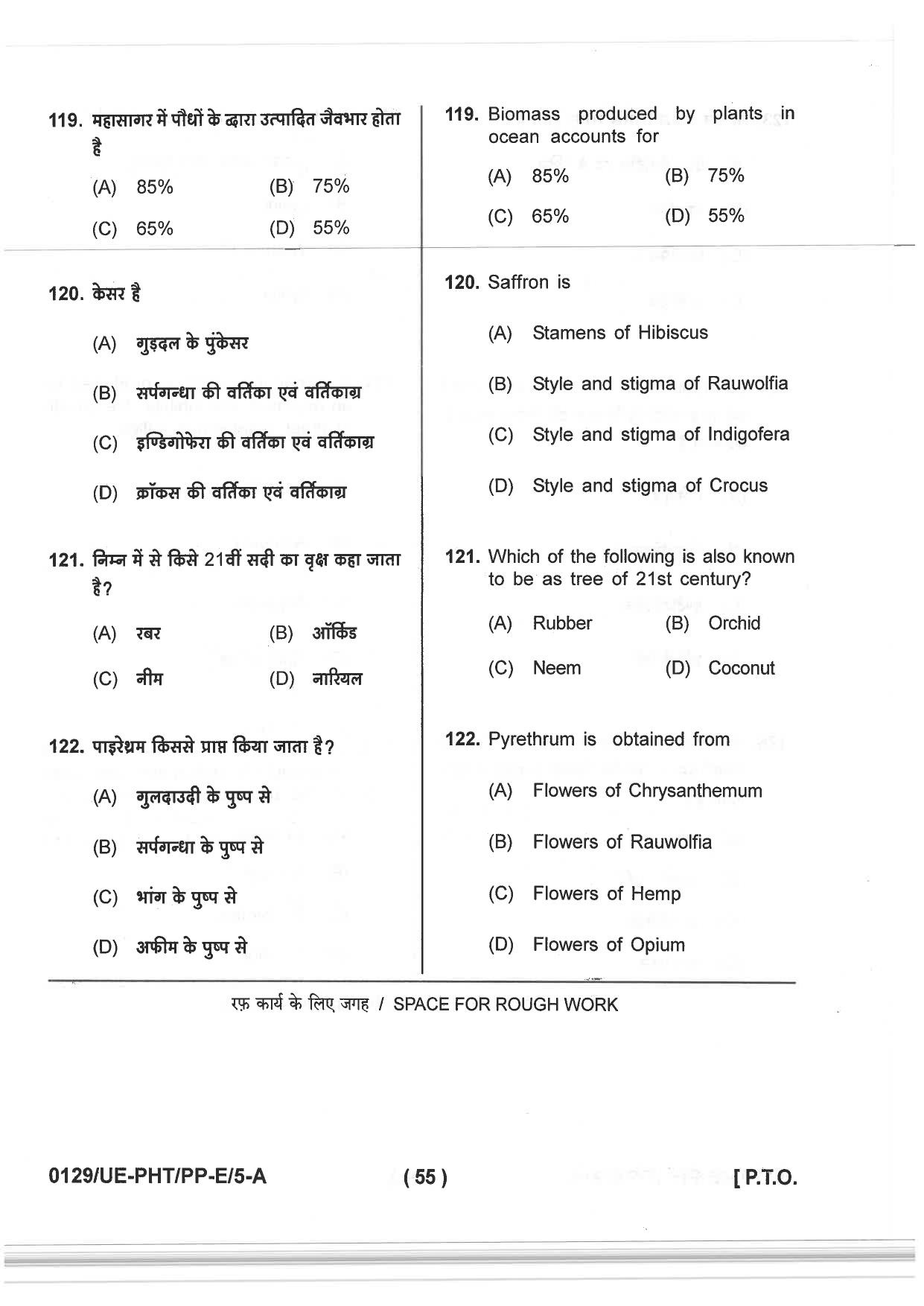 CG PPHT 2019 Question Paper - Page 55