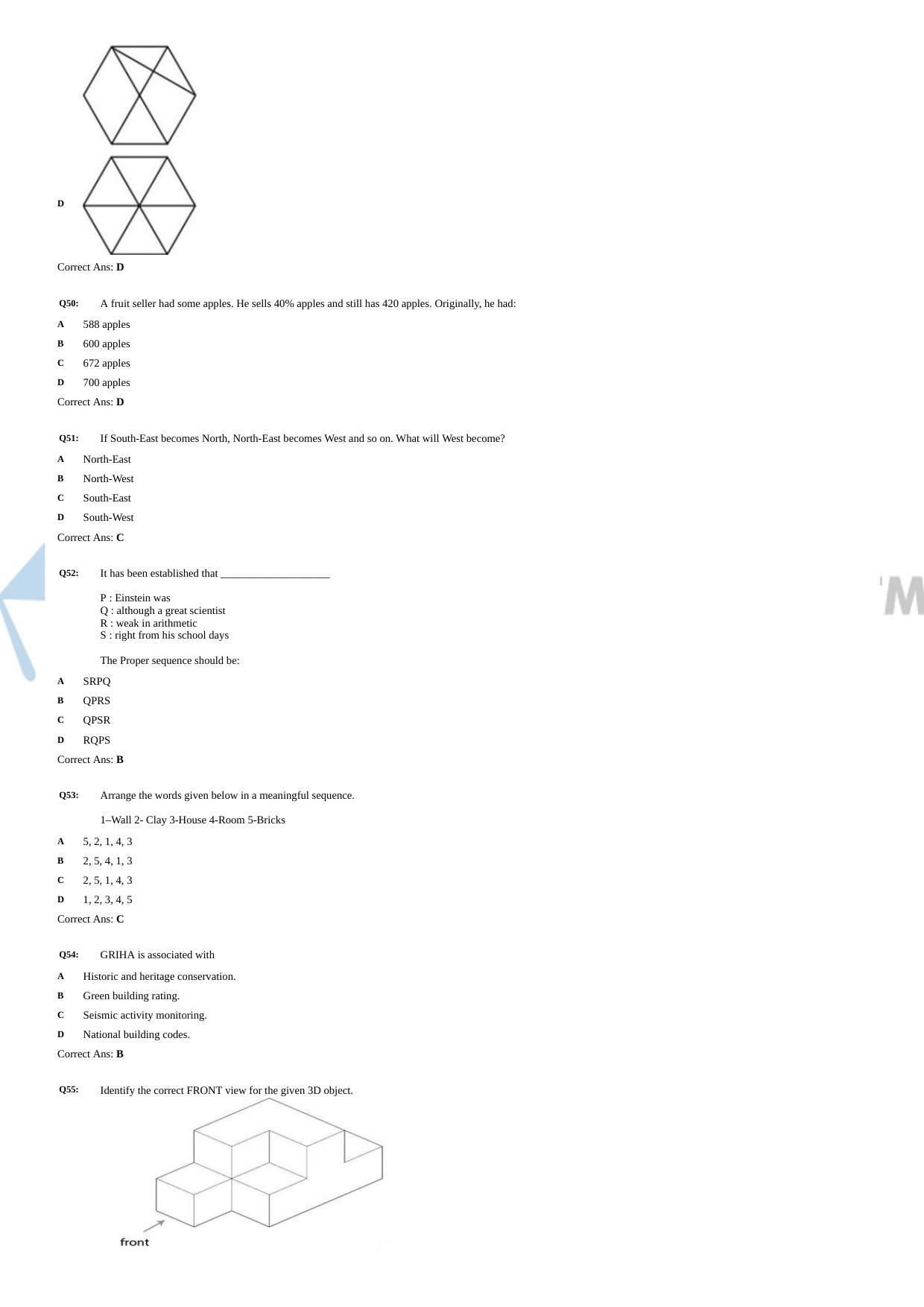 NATA 2019 Question Paper - Page 12