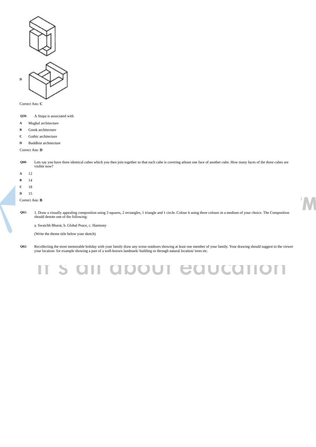 NATA 2019 Question Paper - Page 14