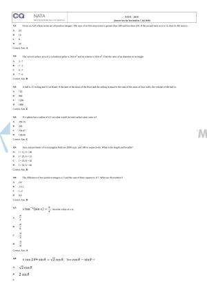NATA 2019 Question Paper