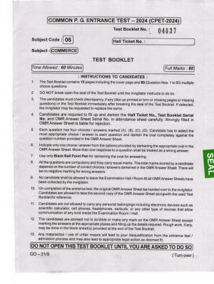 Odisha CPET 2024 COMMERCE Question Paper