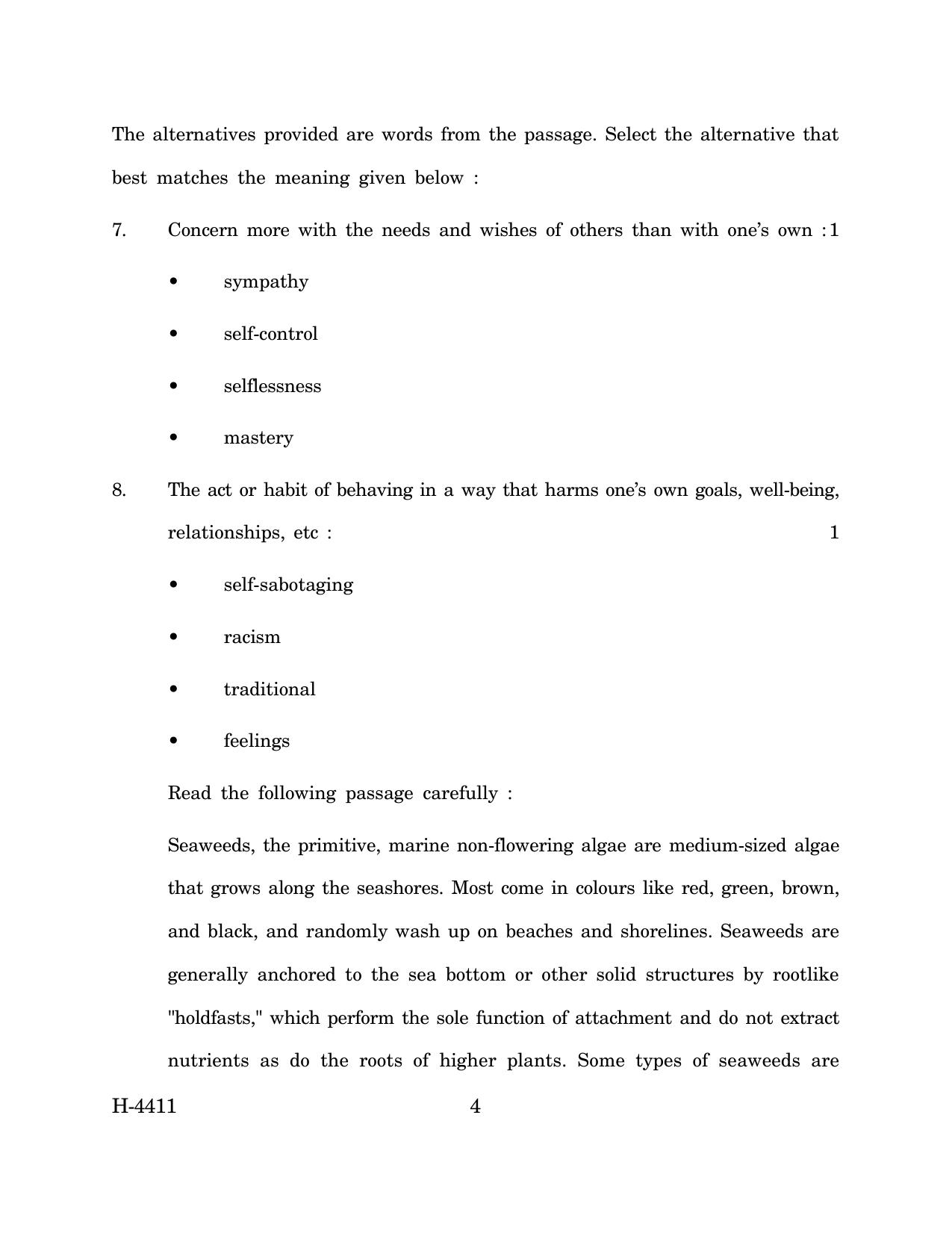 Goa Board Class 12 English I (March 2024) Question Paper - Page 4