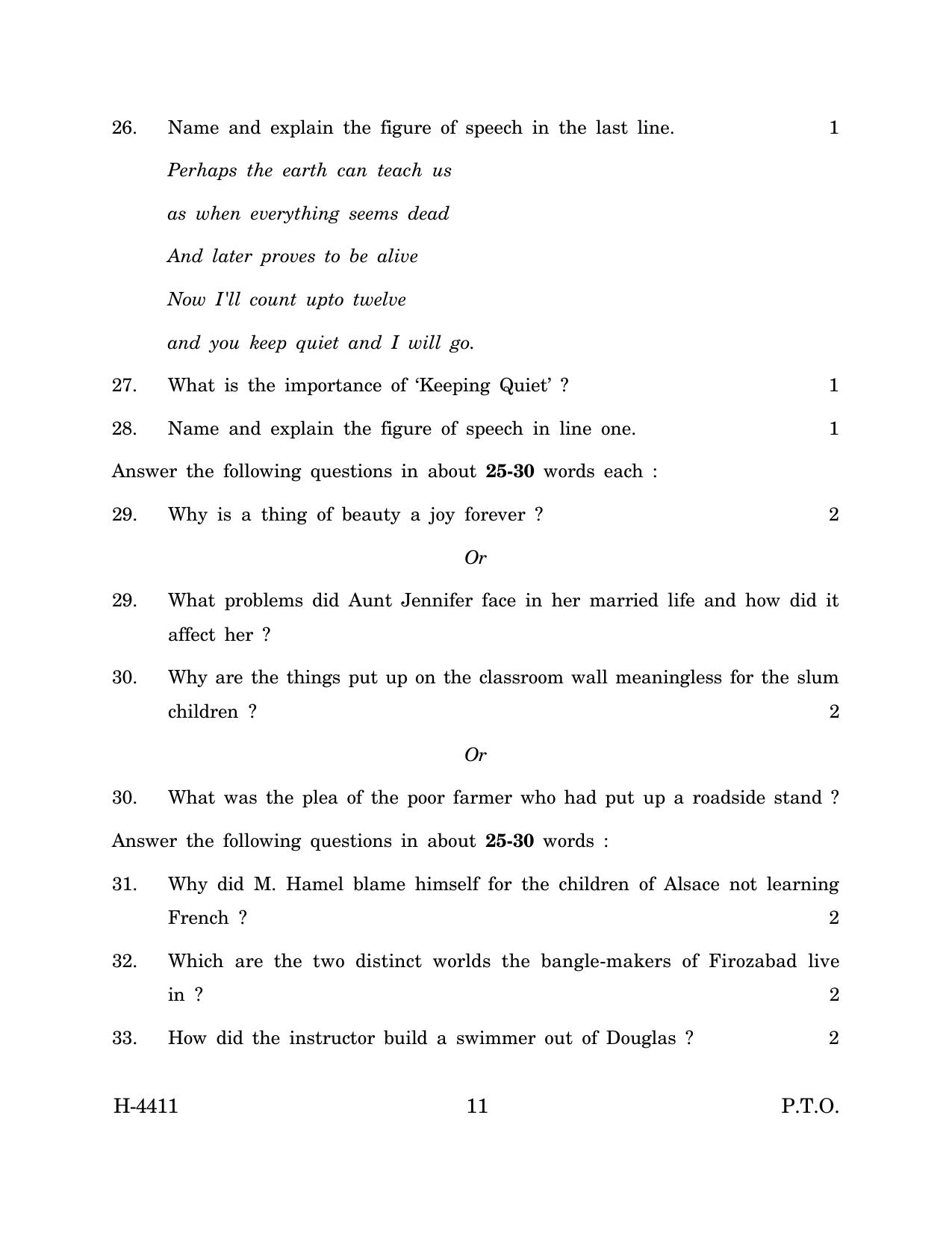 Goa Board Class 12 English I (March 2024) Question Paper - Page 11