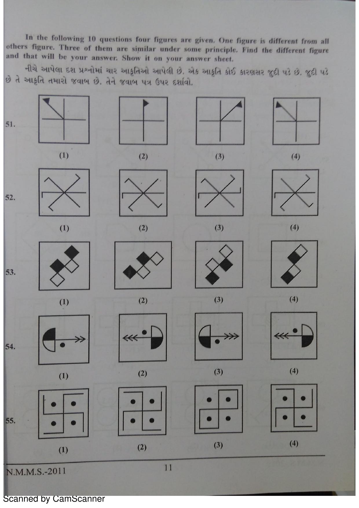 Gujarat NMMS 2011 Question Paper - Page 10