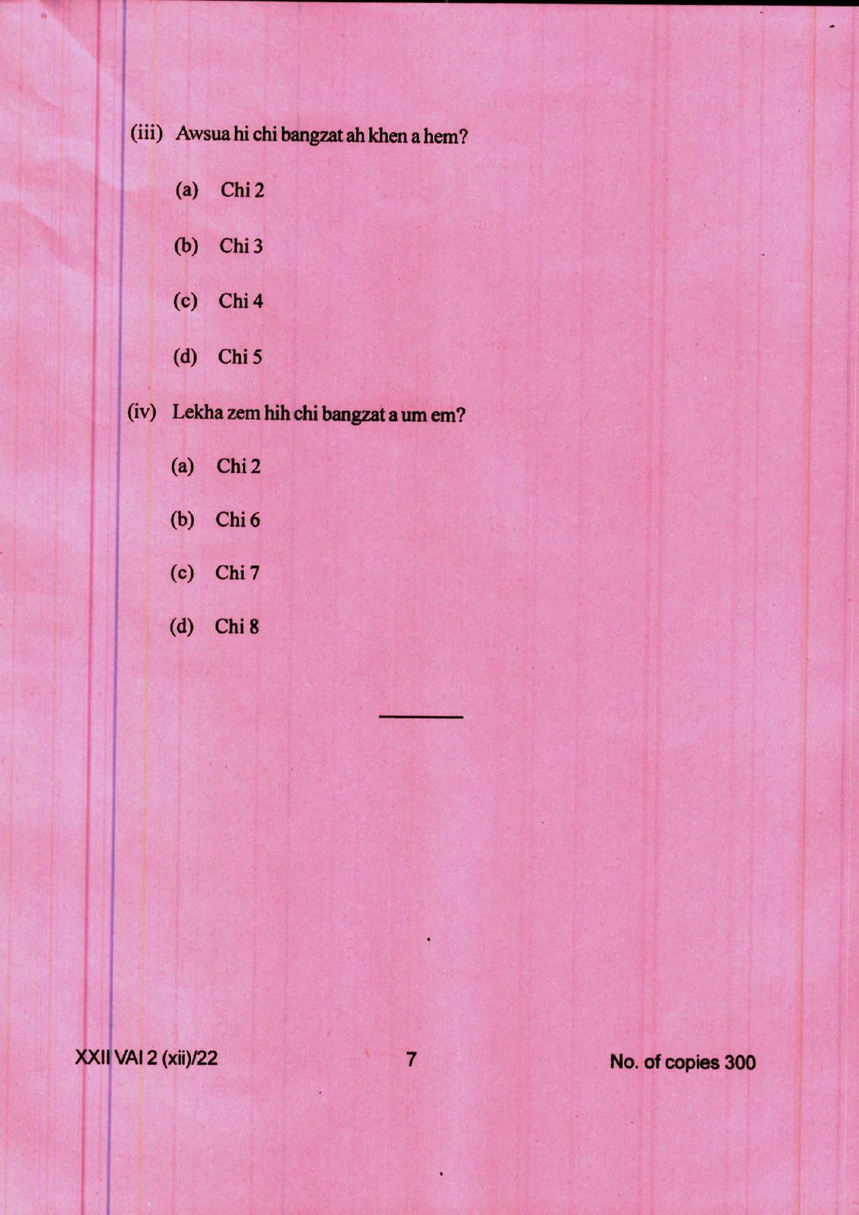 COHSEM 12th Question Papers 2022 Vaiphei (M.I.L.) - Page 7