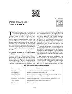 NCERT Book for Class 11 Geography (Part-I) Chapter 12 World Climate and Climate Change