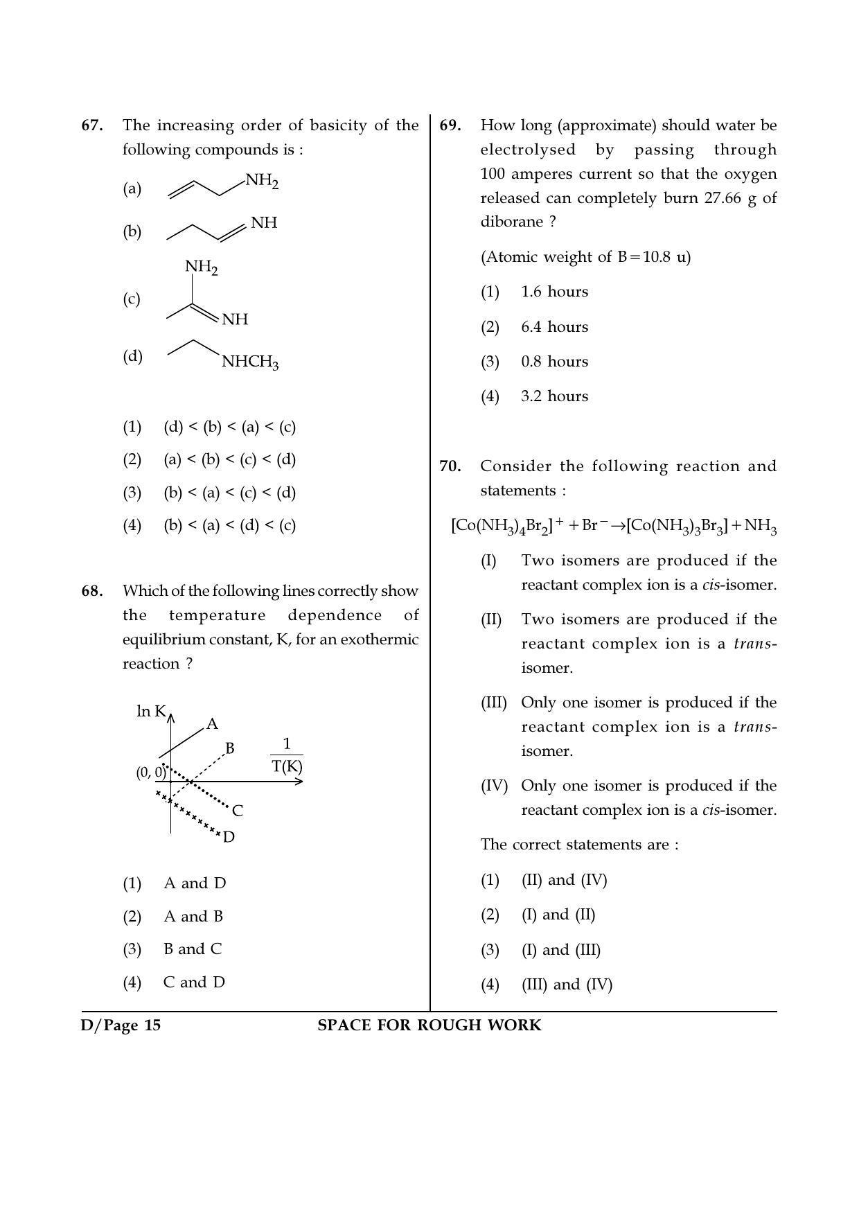 JEE Main 2018 Offline Question Paper: Set D - Page 15