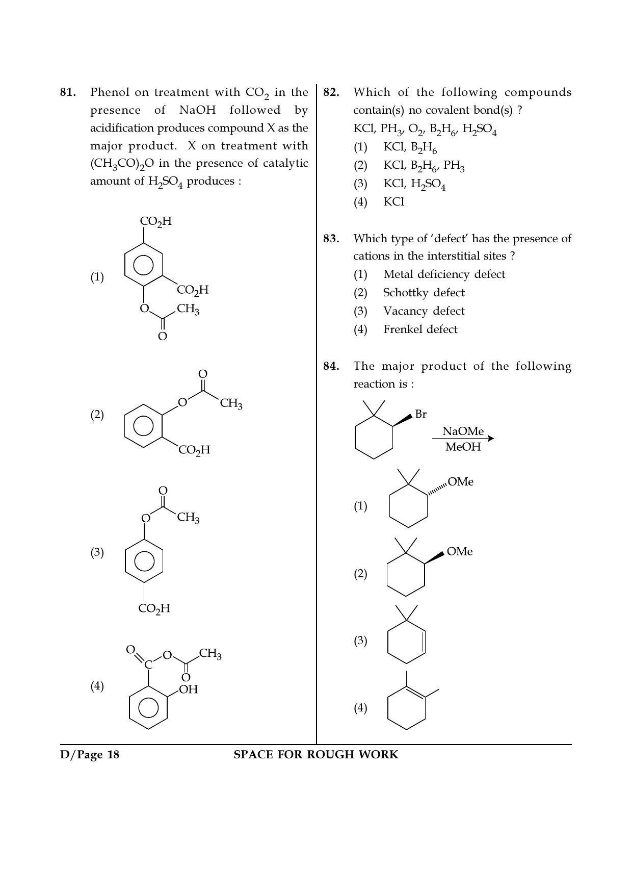 JEE Main 2018 Offline Question Paper: Set D - Page 18