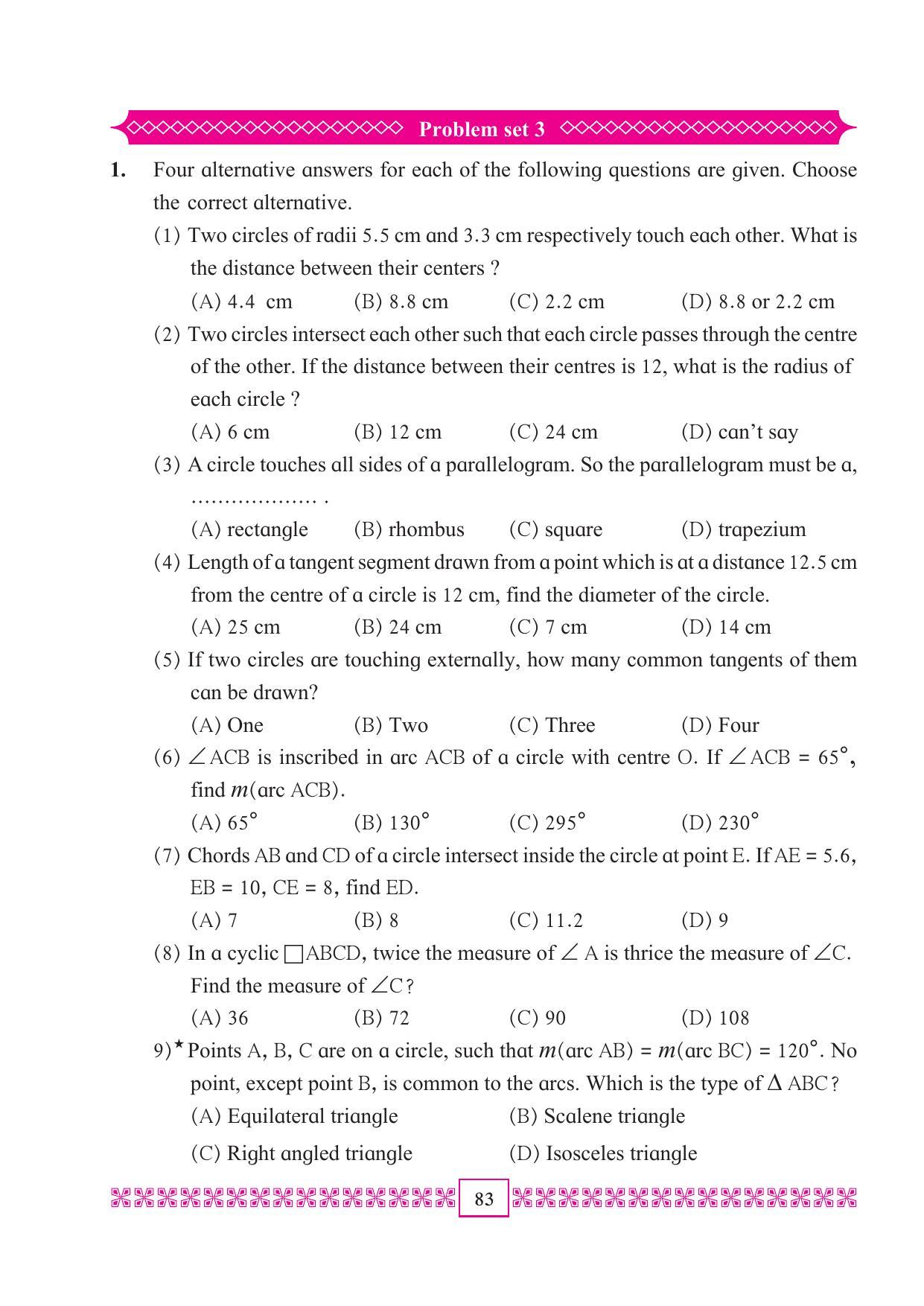 Maharashtra Board Class 10 Maths (Part 2) Textbook - Page 93