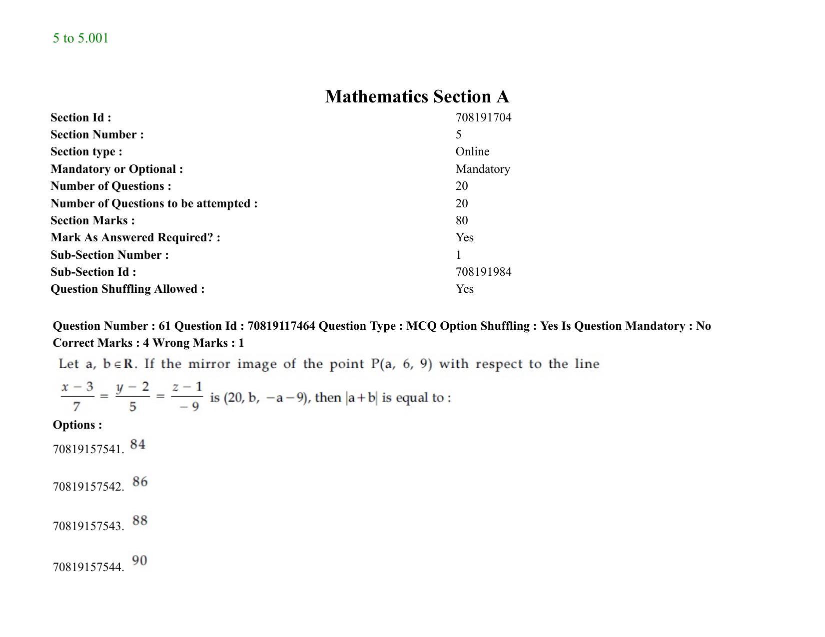 JEE Mains 2021: BTech EU (Shift 2) 24-02-2021 Question Paper - Page 80