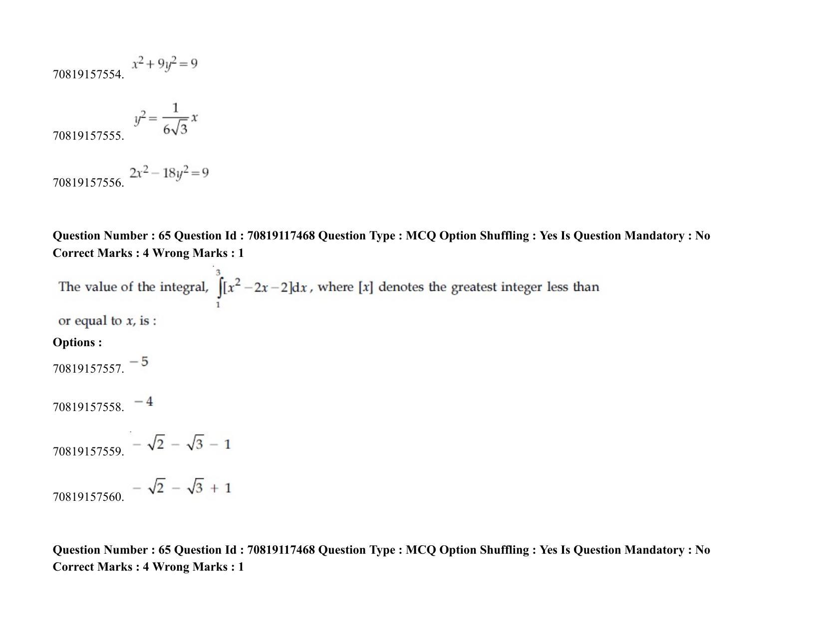 JEE Mains 2021: BTech EU (Shift 2) 24-02-2021 Question Paper - Page 85