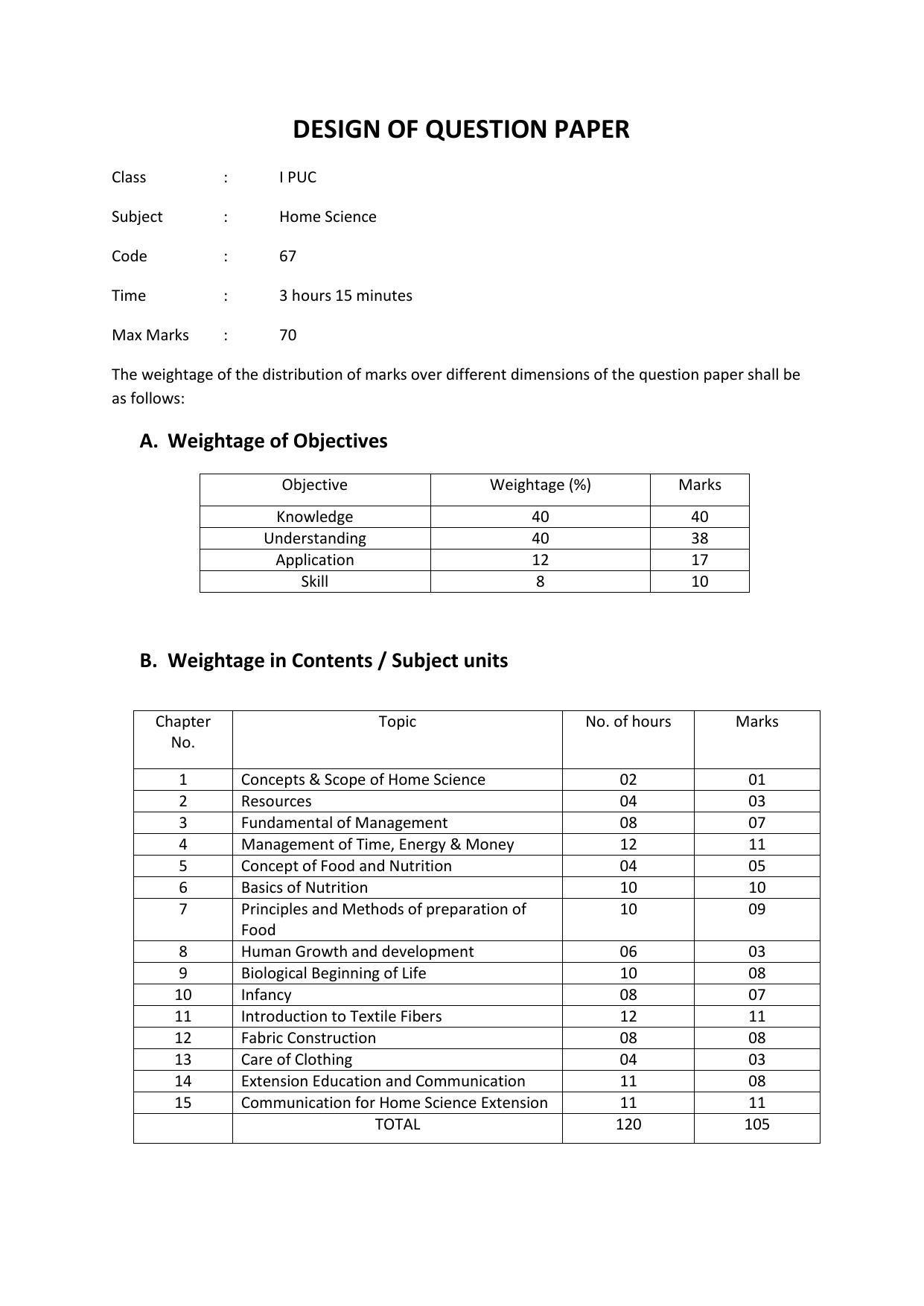 Karnataka 1st PUC Question Bank for Home Science - Page 3