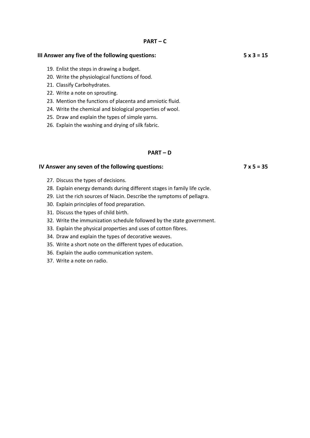 Karnataka 1st PUC Question Bank for Home Science - Page 9