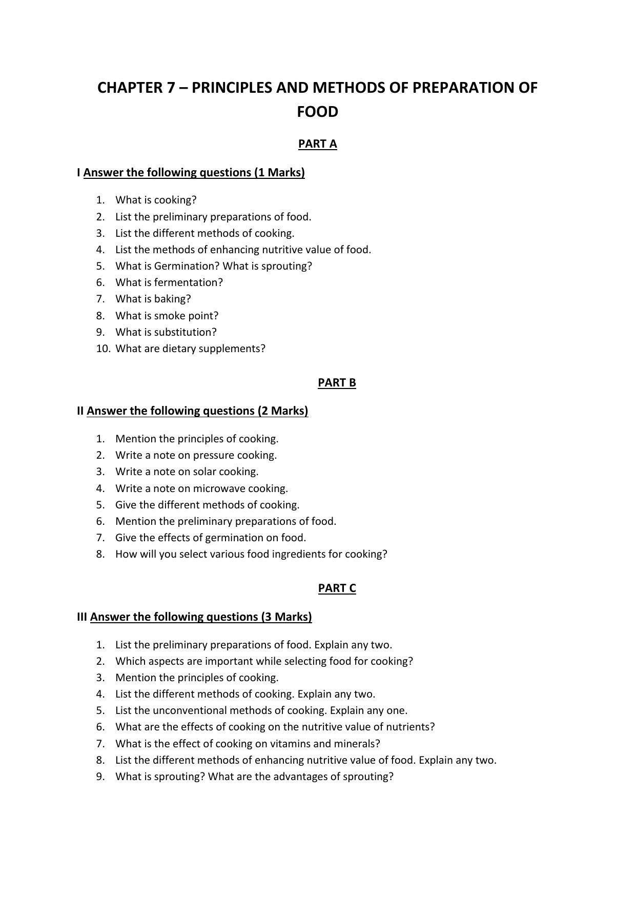 Karnataka 1st PUC Question Bank for Home Science - Page 21