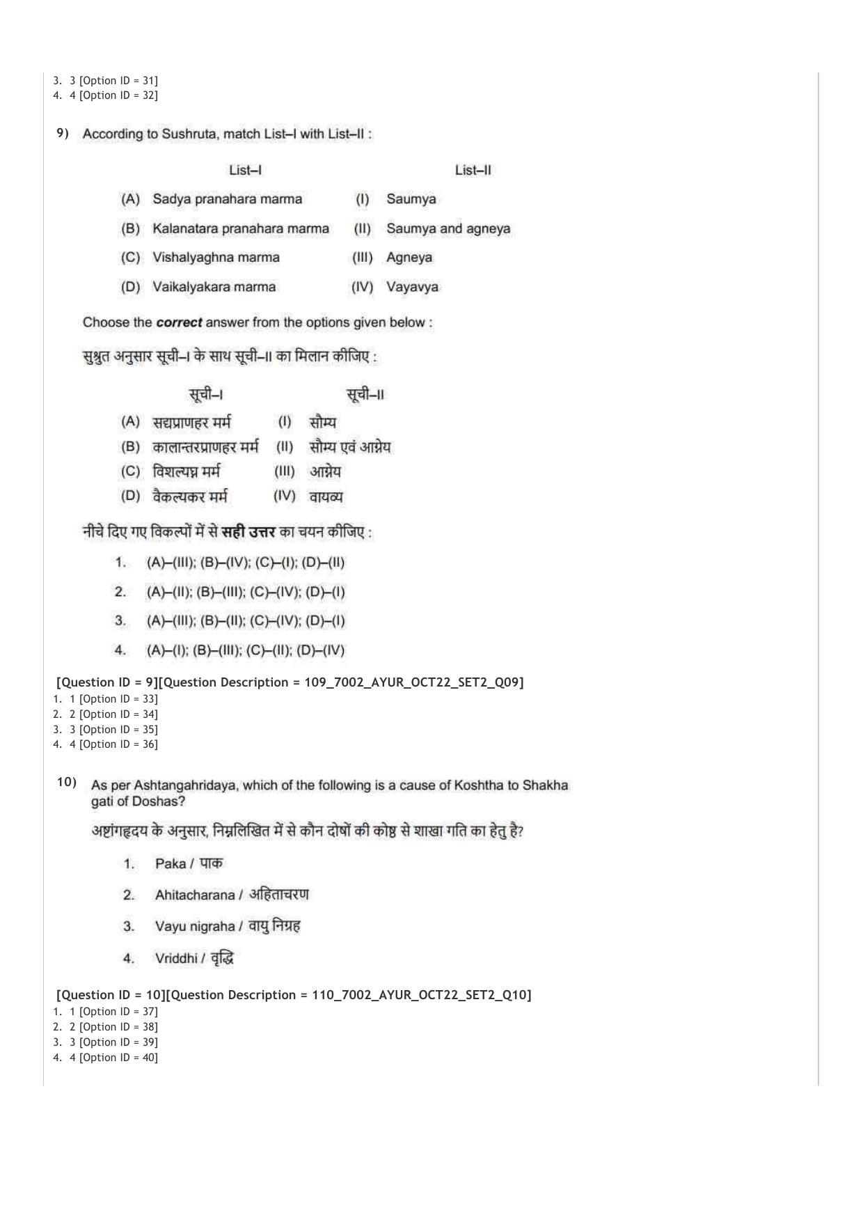 AIAPGET 2022 Ayurveda Question Paper - Page 5