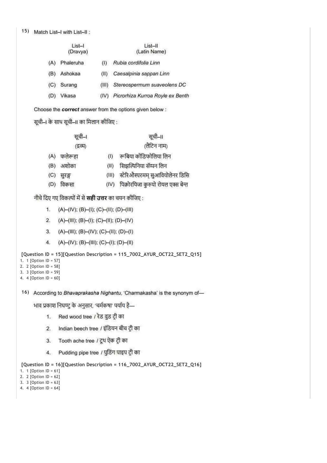 AIAPGET 2022 Ayurveda Question Paper - Page 8