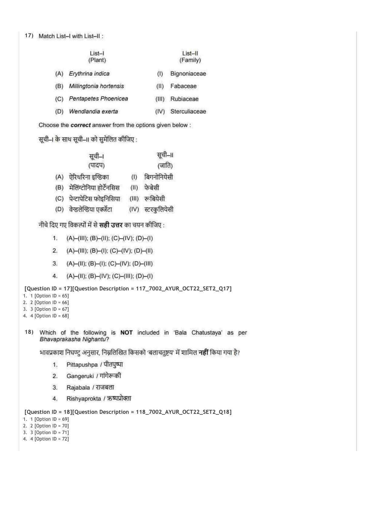 AIAPGET 2022 Ayurveda Question Paper - Page 9