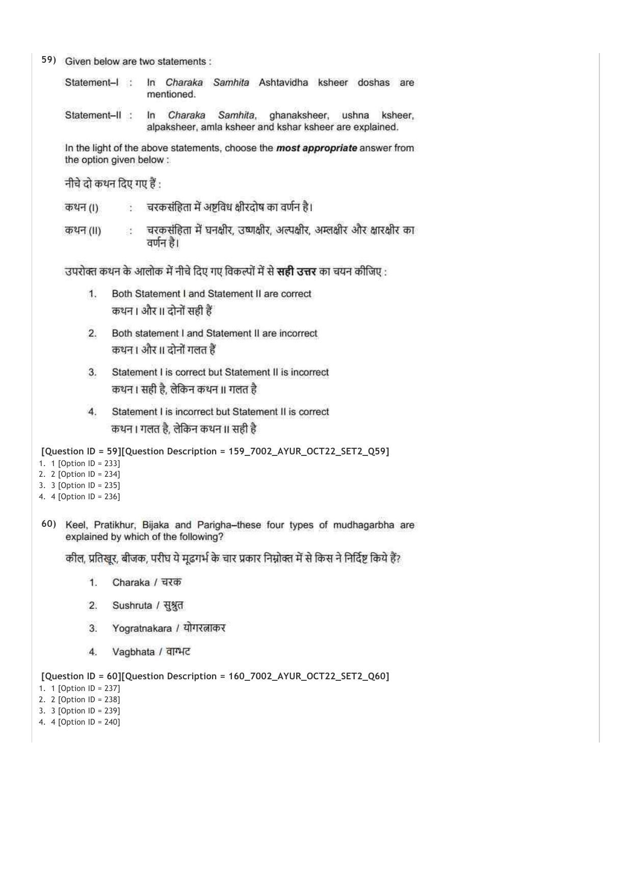 AIAPGET 2022 Ayurveda Question Paper - Page 29
