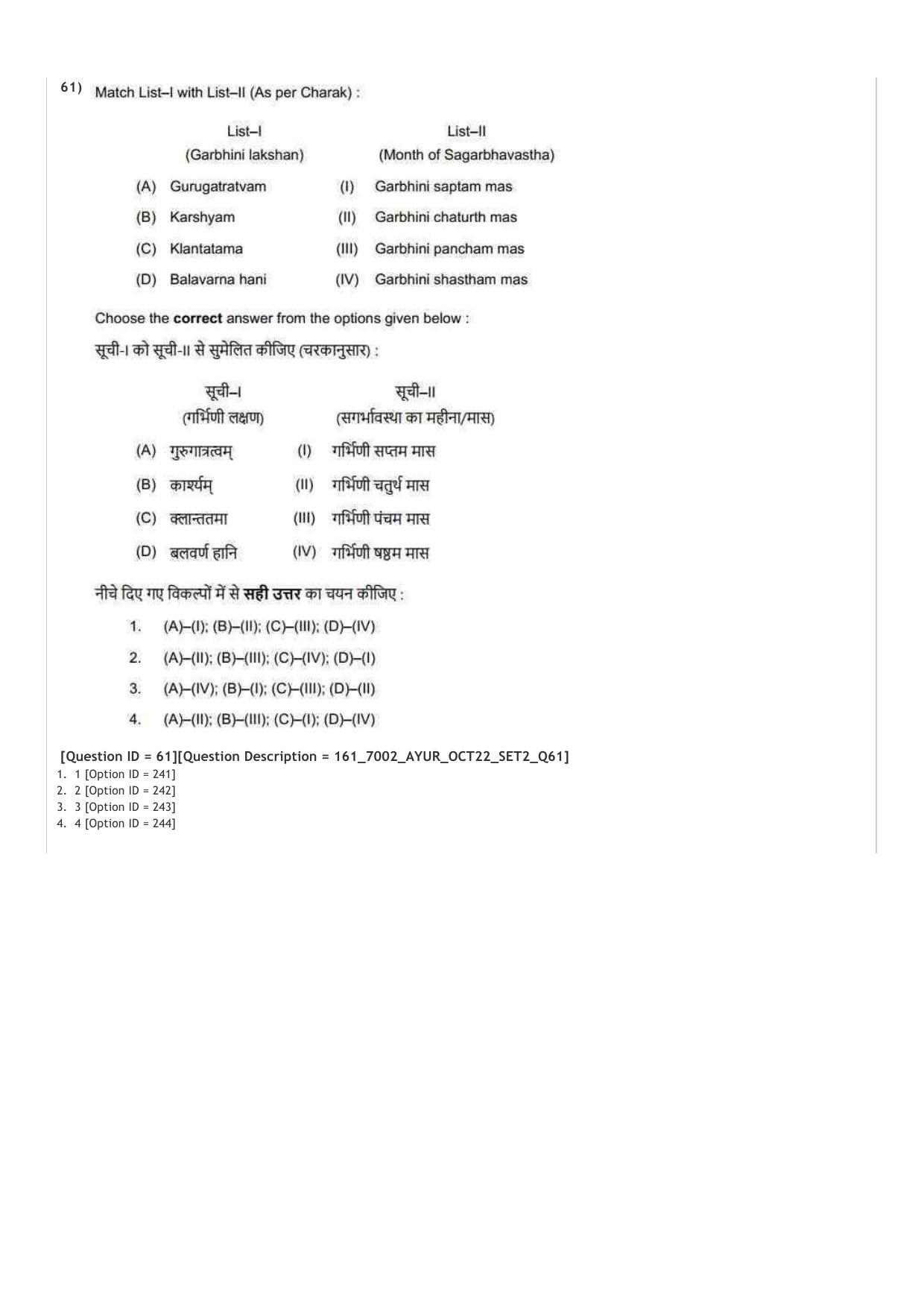 AIAPGET 2022 Ayurveda Question Paper - Page 30