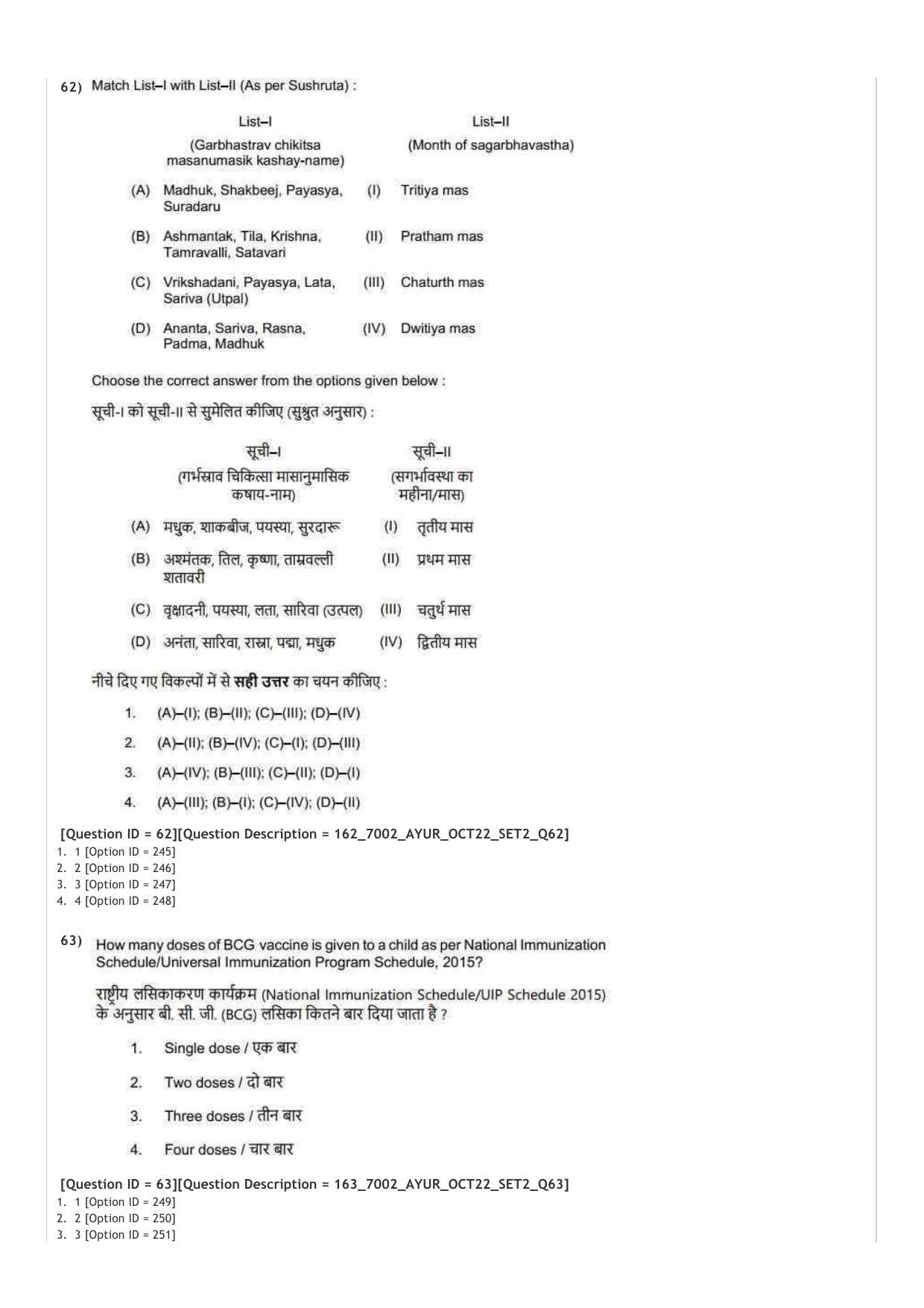 AIAPGET 2022 Ayurveda Question Paper - Page 31