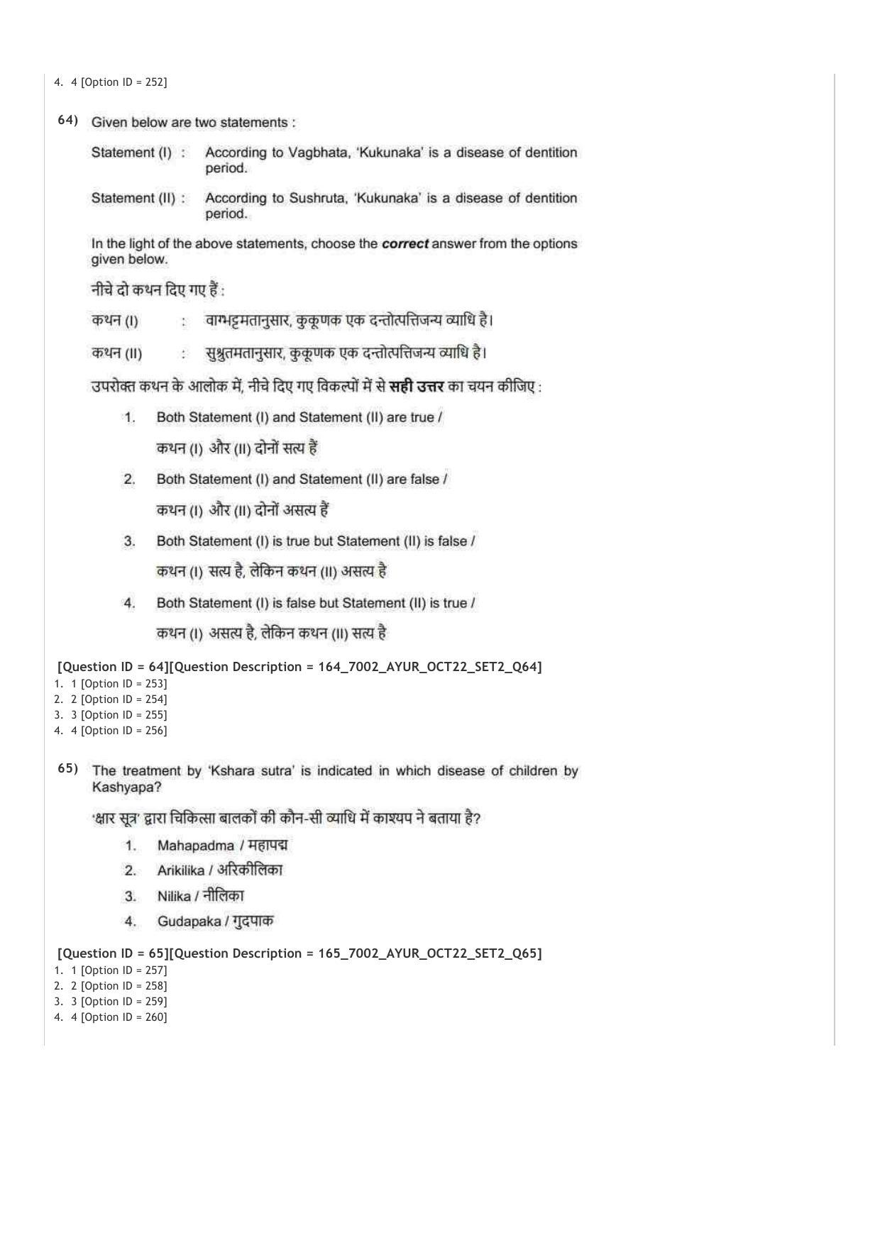 AIAPGET 2022 Ayurveda Question Paper - Page 32