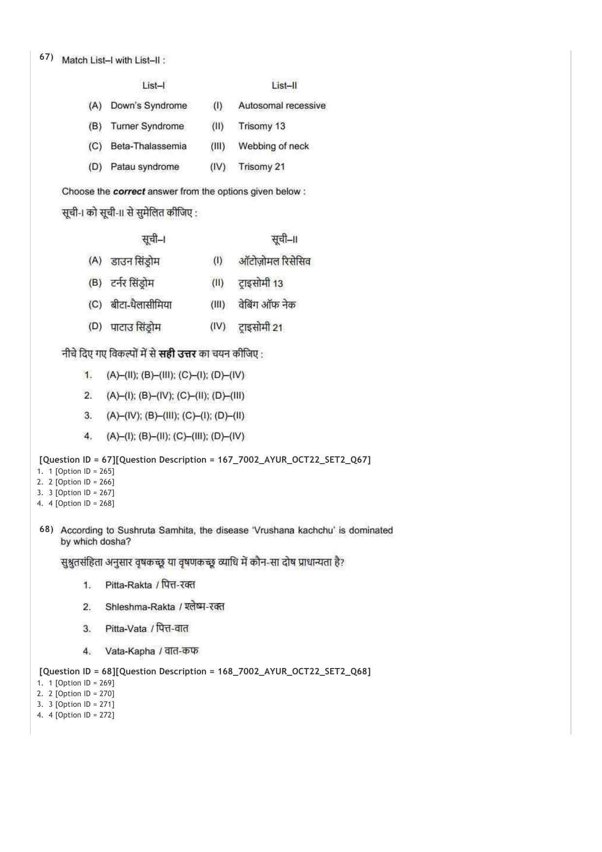 AIAPGET 2022 Ayurveda Question Paper - Page 34