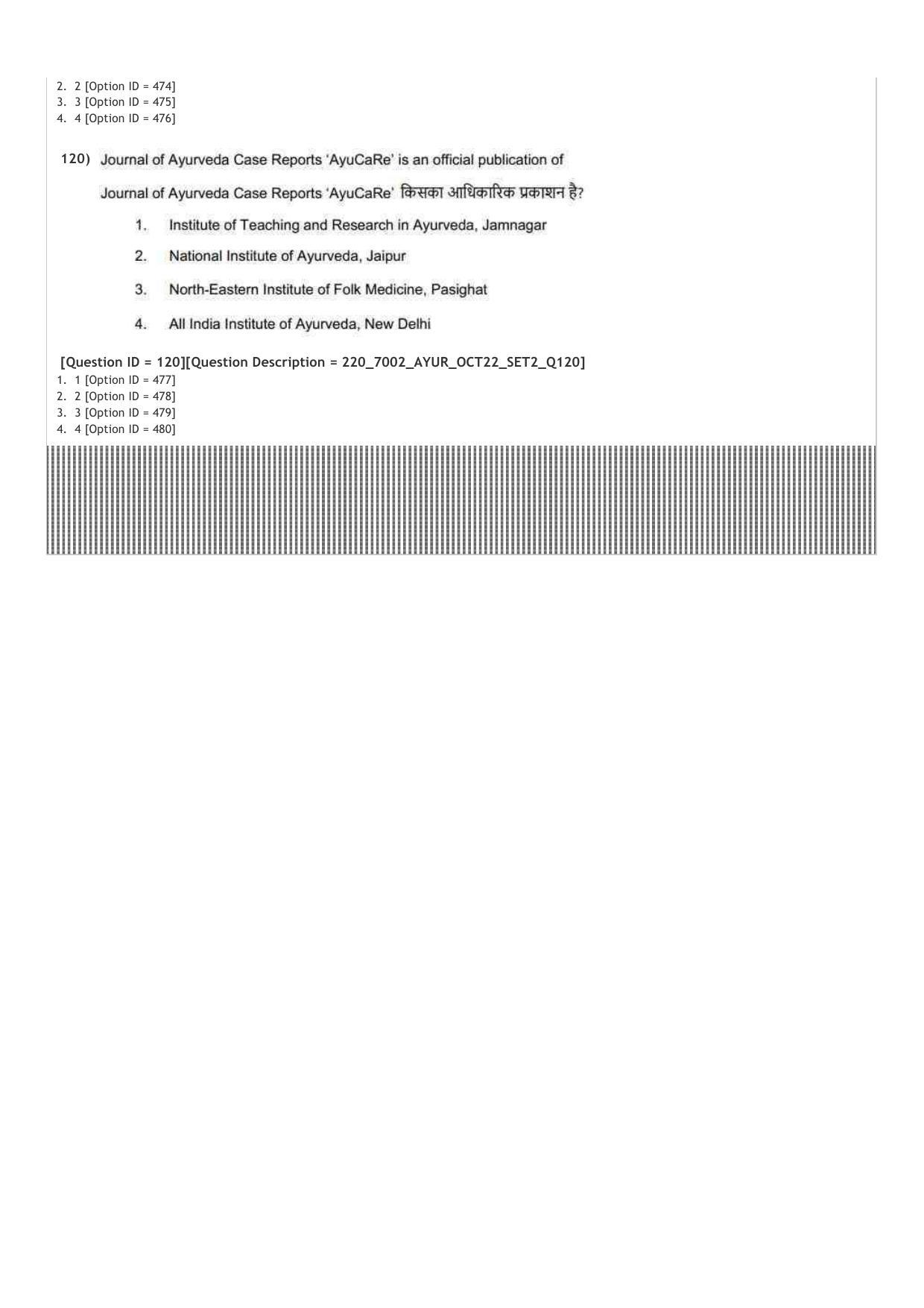 AIAPGET 2022 Ayurveda Question Paper - Page 58