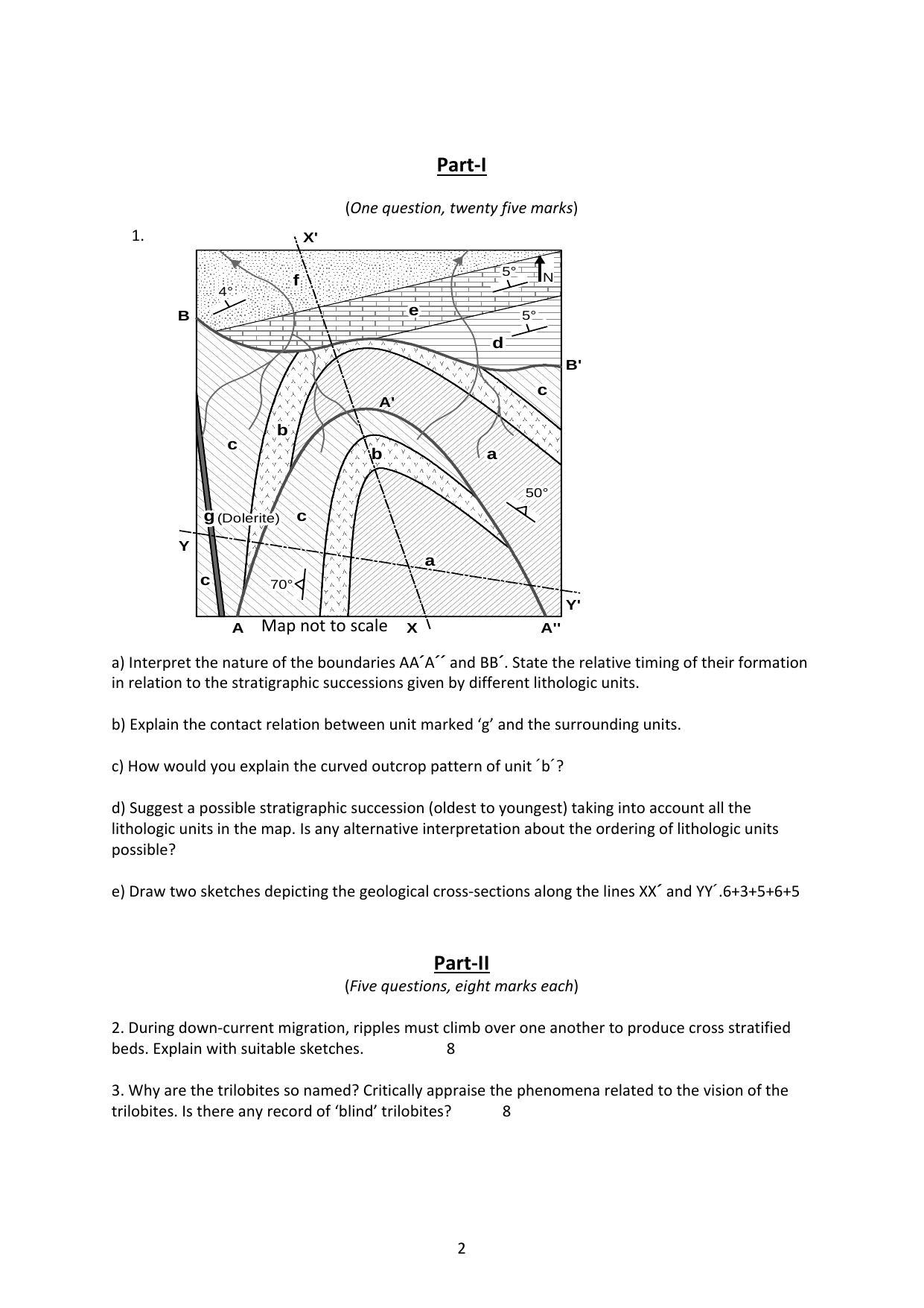 ISI Admission Test JRF in Geology GEB 2015 Sample Paper - Page 1
