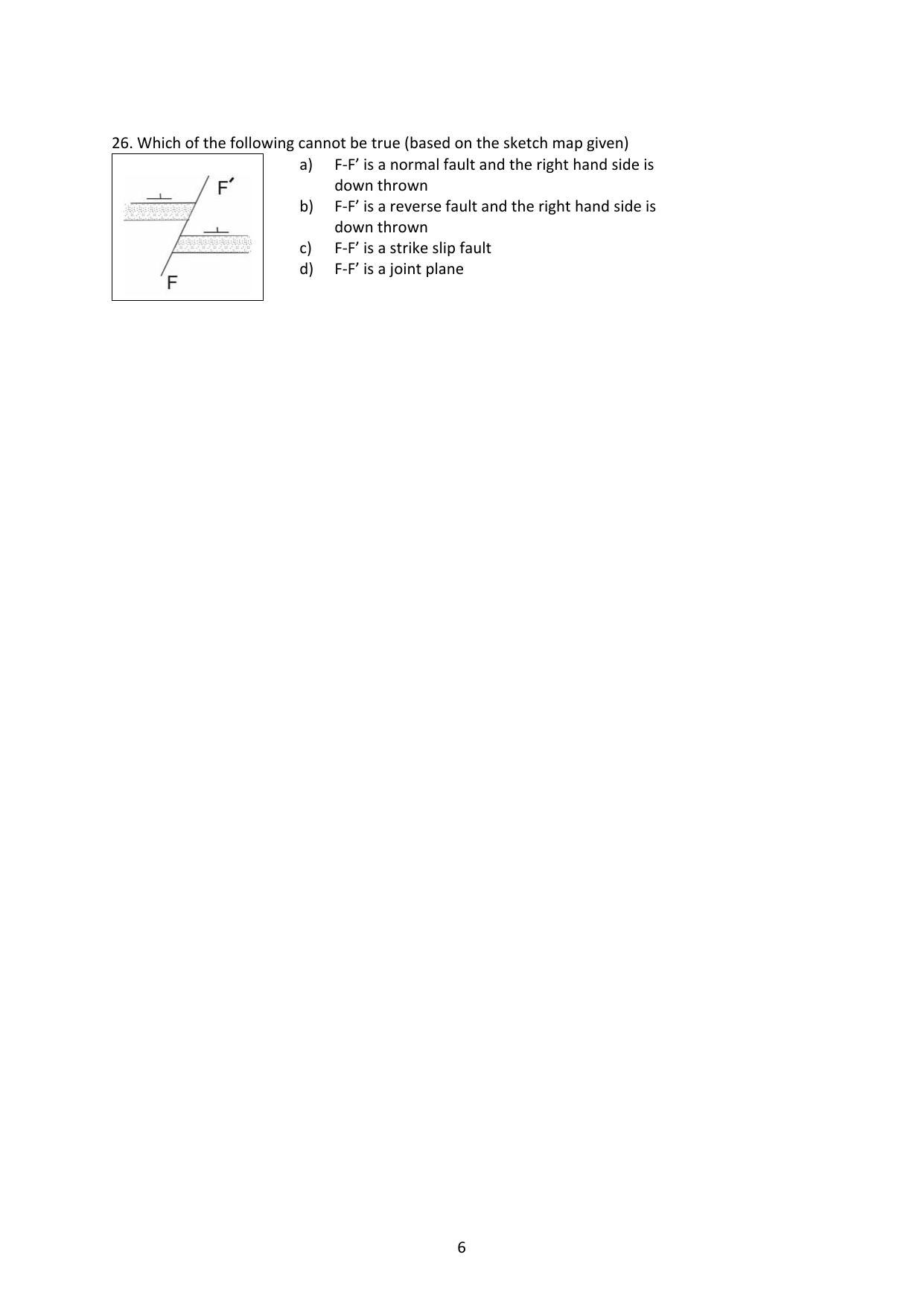 ISI Admission Test JRF in Geology GEB 2015 Sample Paper - Page 5