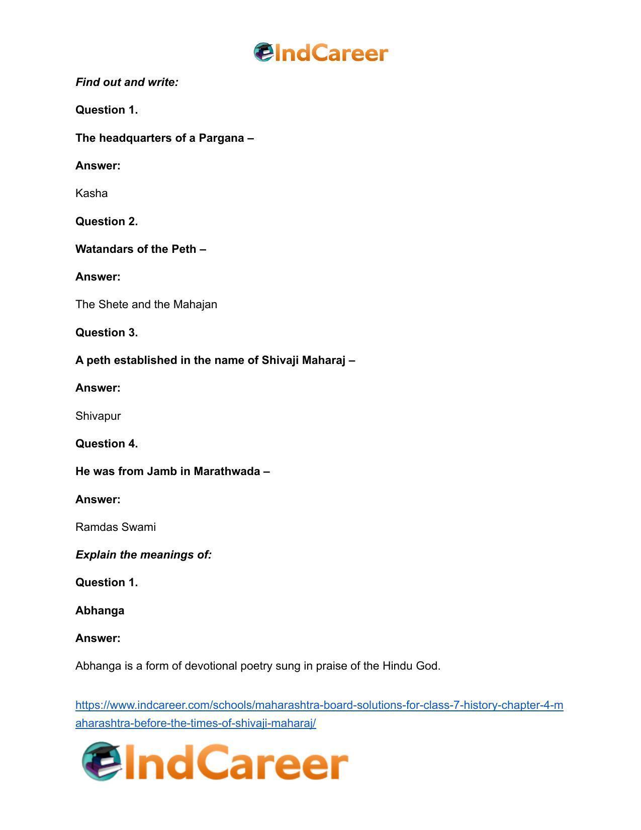 Maharashtra Board Solutions for Class 7- History: Chapter 4- Maharashtra before the Times of Shivaji Maharaj - Page 12