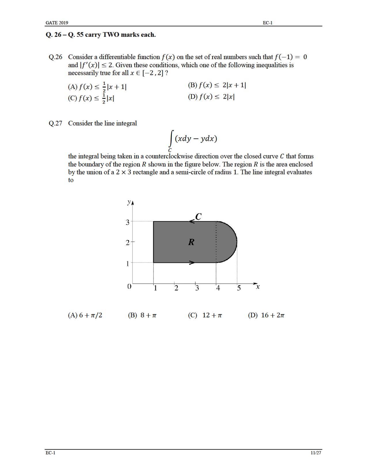 GATE 2019 Electronics and Communication Engineering (EC) Question Paper - Page 16