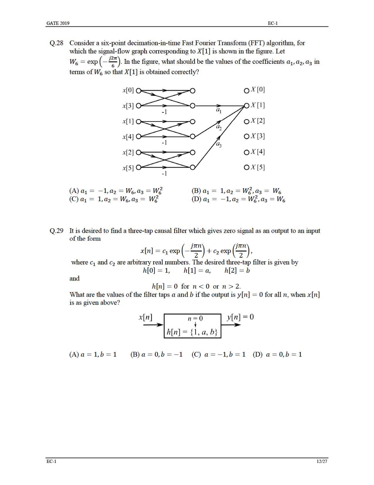 GATE 2019 Electronics and Communication Engineering (EC) Question Paper - Page 17