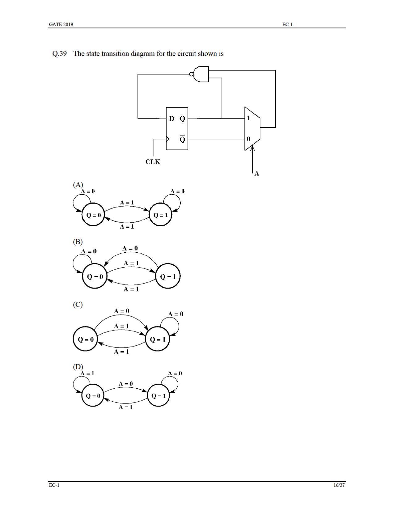 GATE 2019 Electronics and Communication Engineering (EC) Question Paper - Page 21