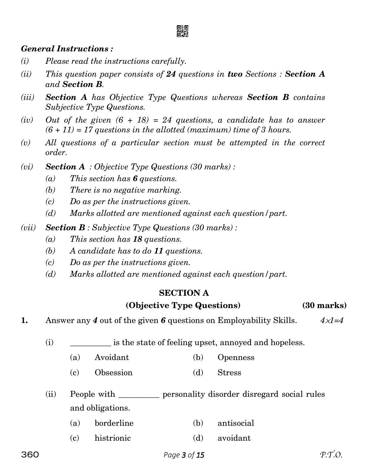 CBSE Class 12 Library And Information Science (Compartment) 2023 Question Paper - Page 3