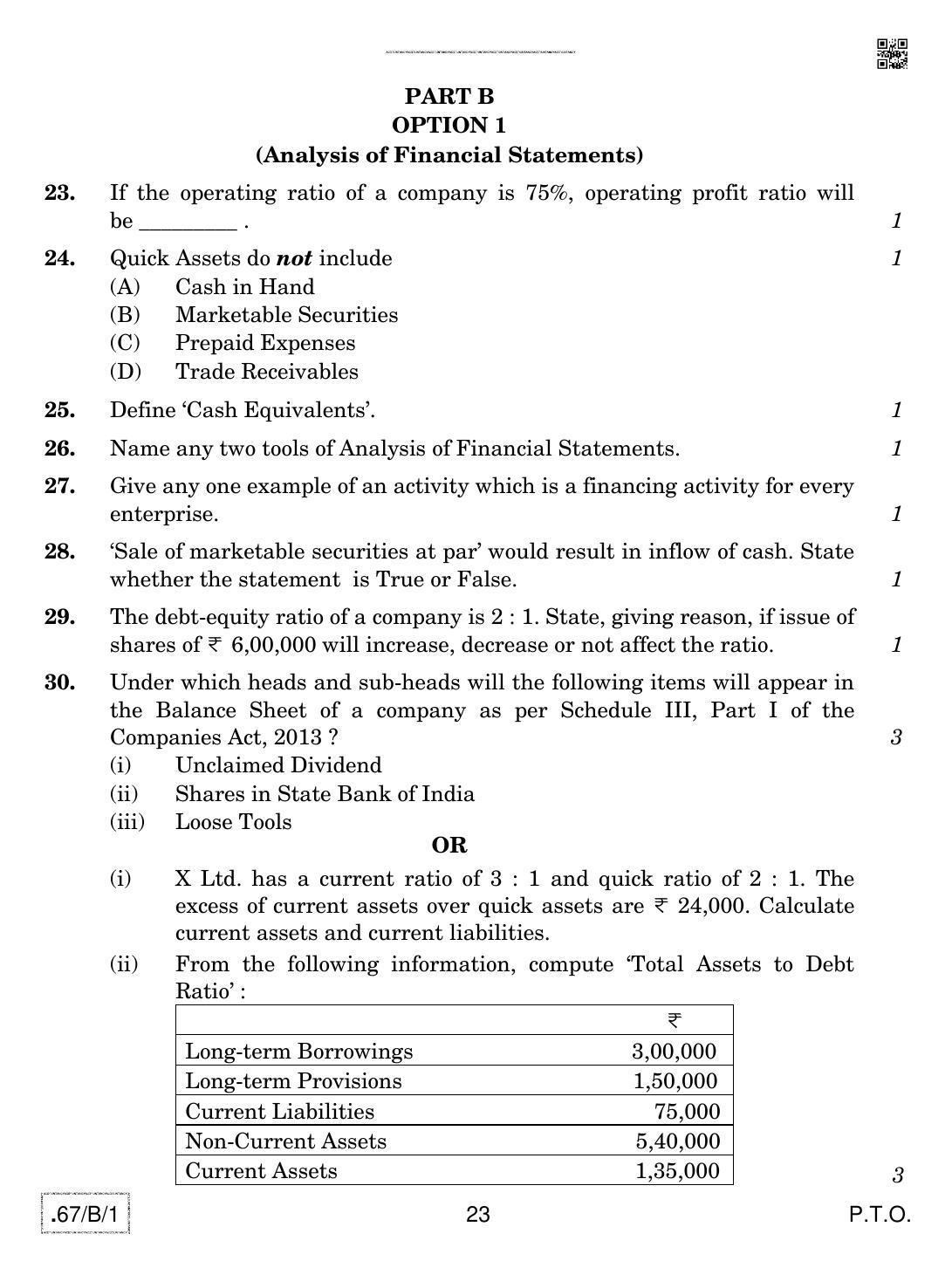 CBSE Class 12 67-C-1 - Accountancy 2020 Compartment Question Paper - Page 23