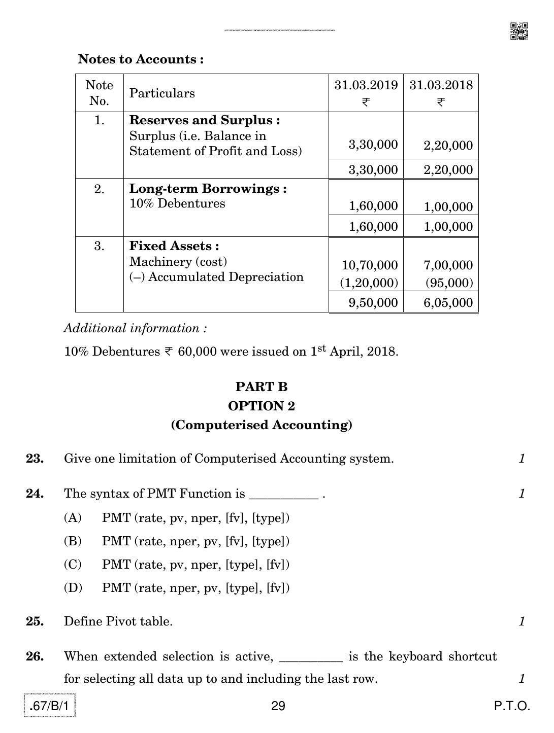 CBSE Class 12 67-C-1 - Accountancy 2020 Compartment Question Paper - Page 29