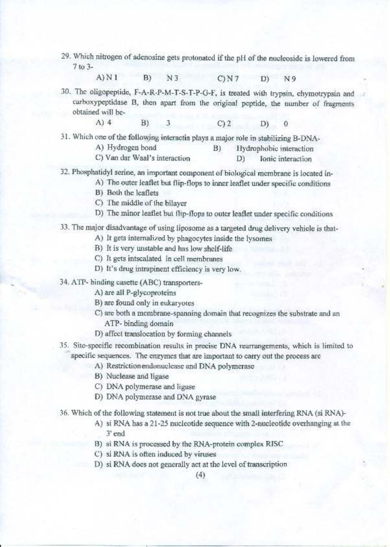 PU MPET Bio-physics 2015 Question Paper - Page 5
