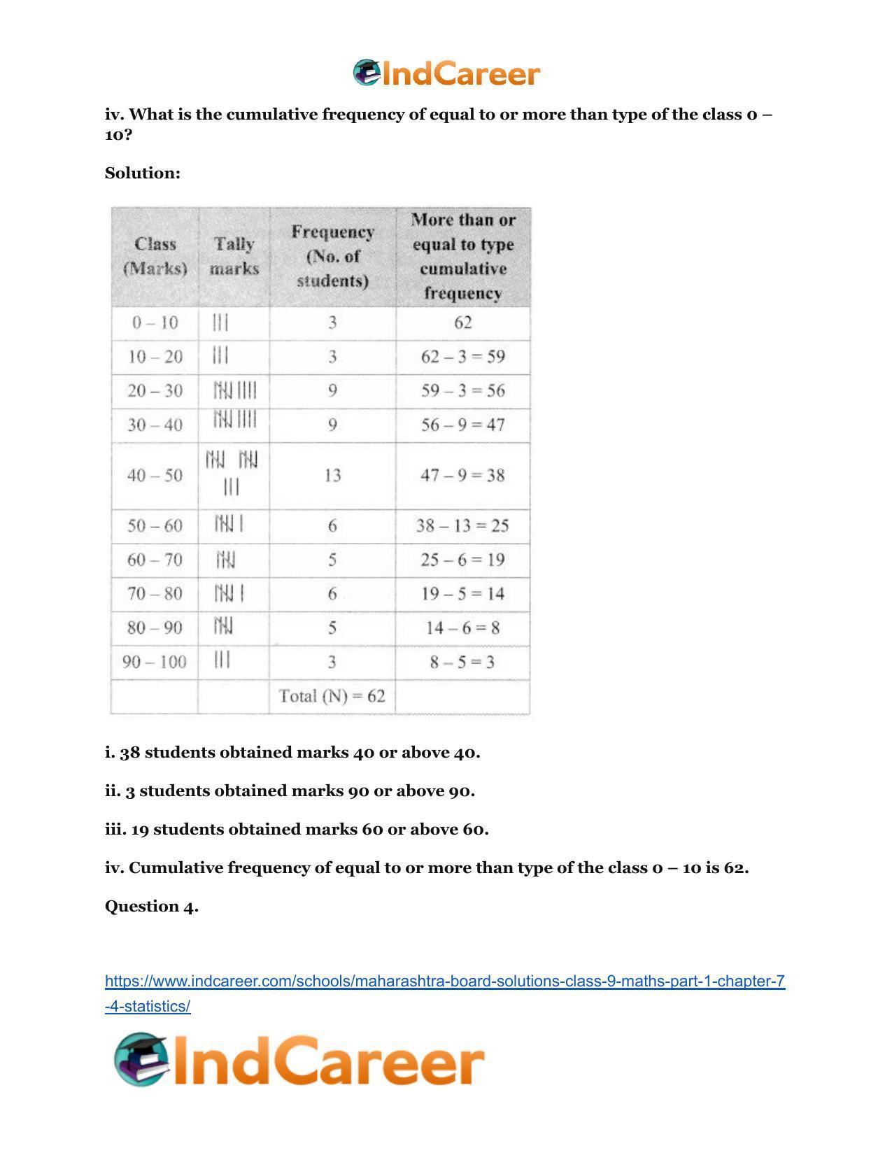 Maharashtra Board Solutions Class 9-Maths (Part 1): Chapter 7.4- Statistics - Page 5