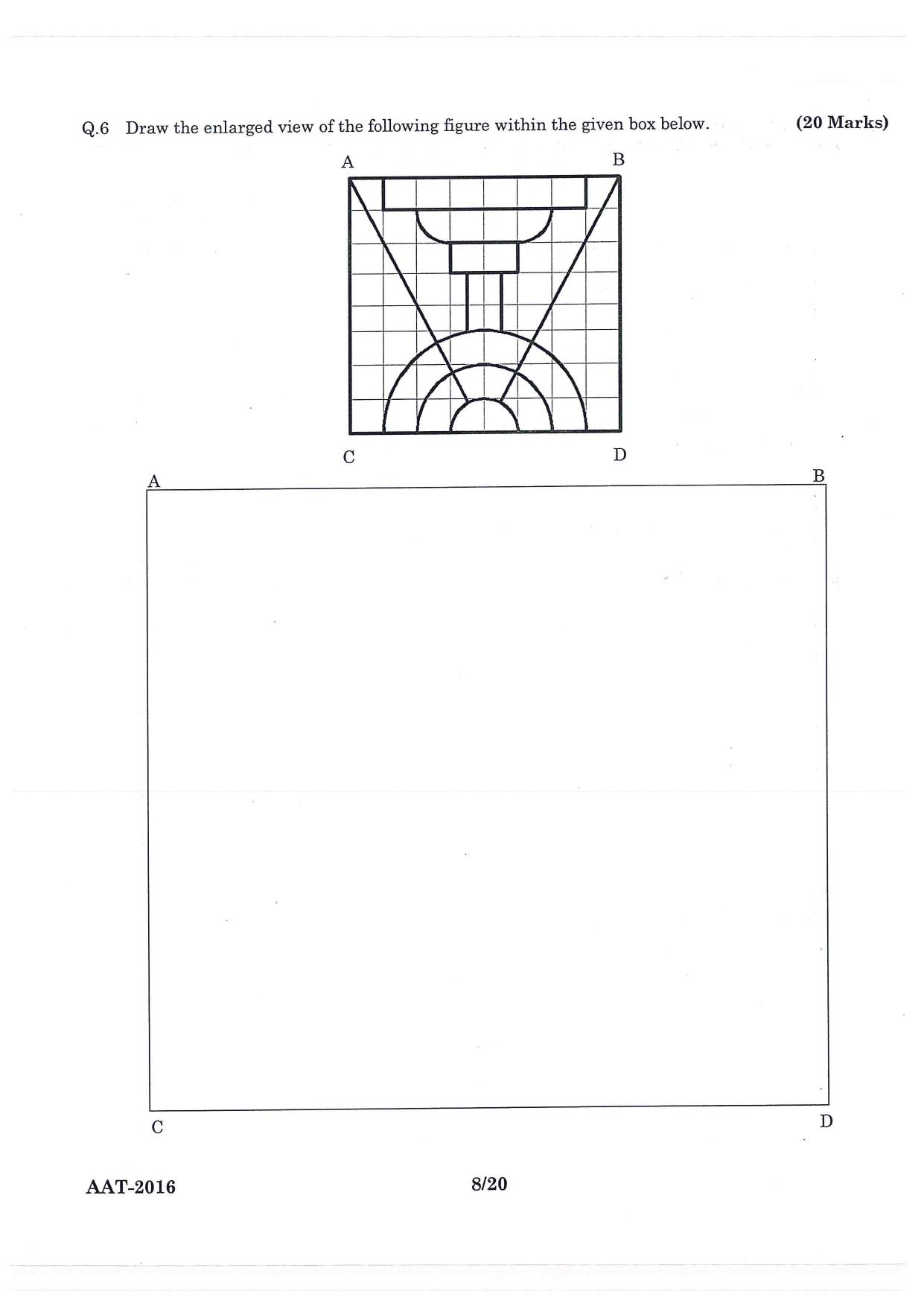 JEE Advanced AAT 2016 Question Paper - Page 8
