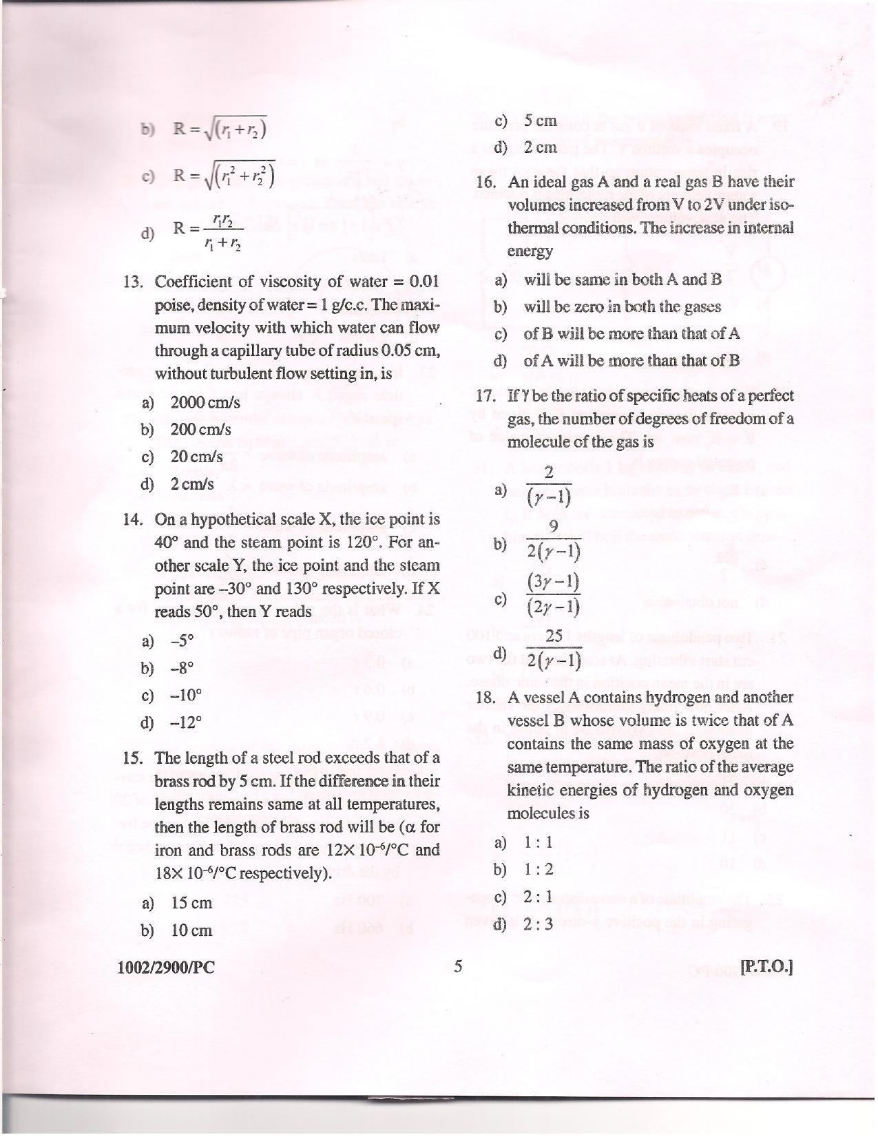 APJEE Physics & Chemistry 2010 Question Paper - Page 4