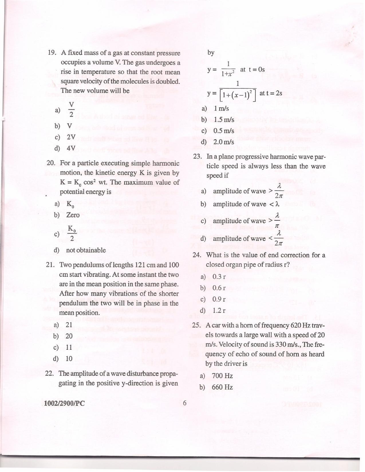 APJEE Physics & Chemistry 2010 Question Paper - Page 5
