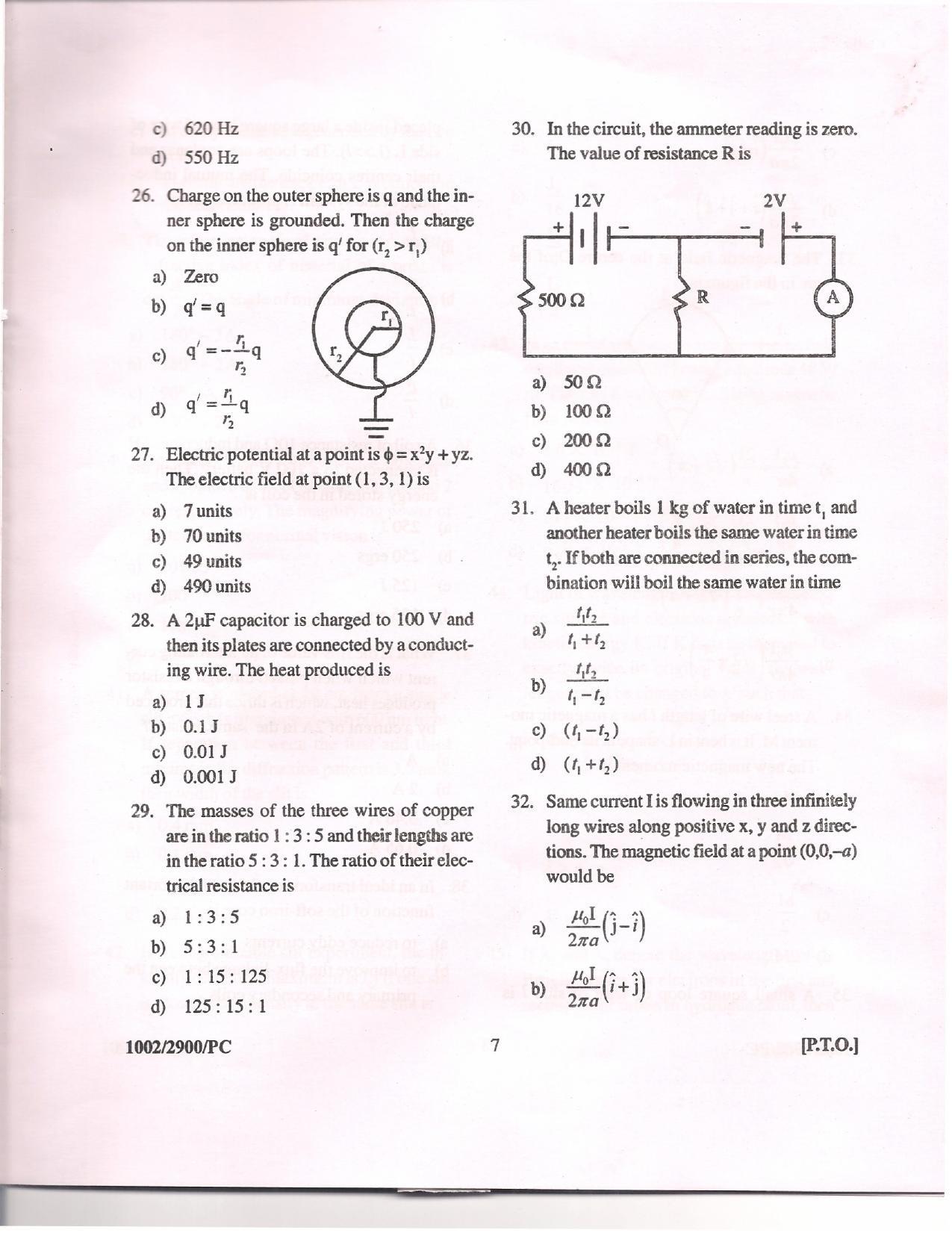 APJEE Physics & Chemistry 2010 Question Paper - Page 6
