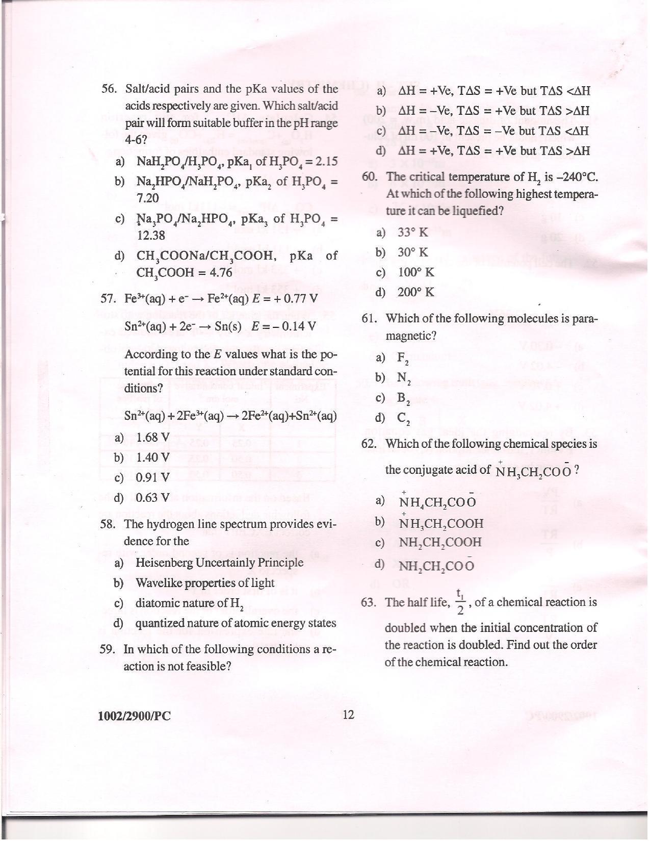 APJEE Physics & Chemistry 2010 Question Paper - Page 11