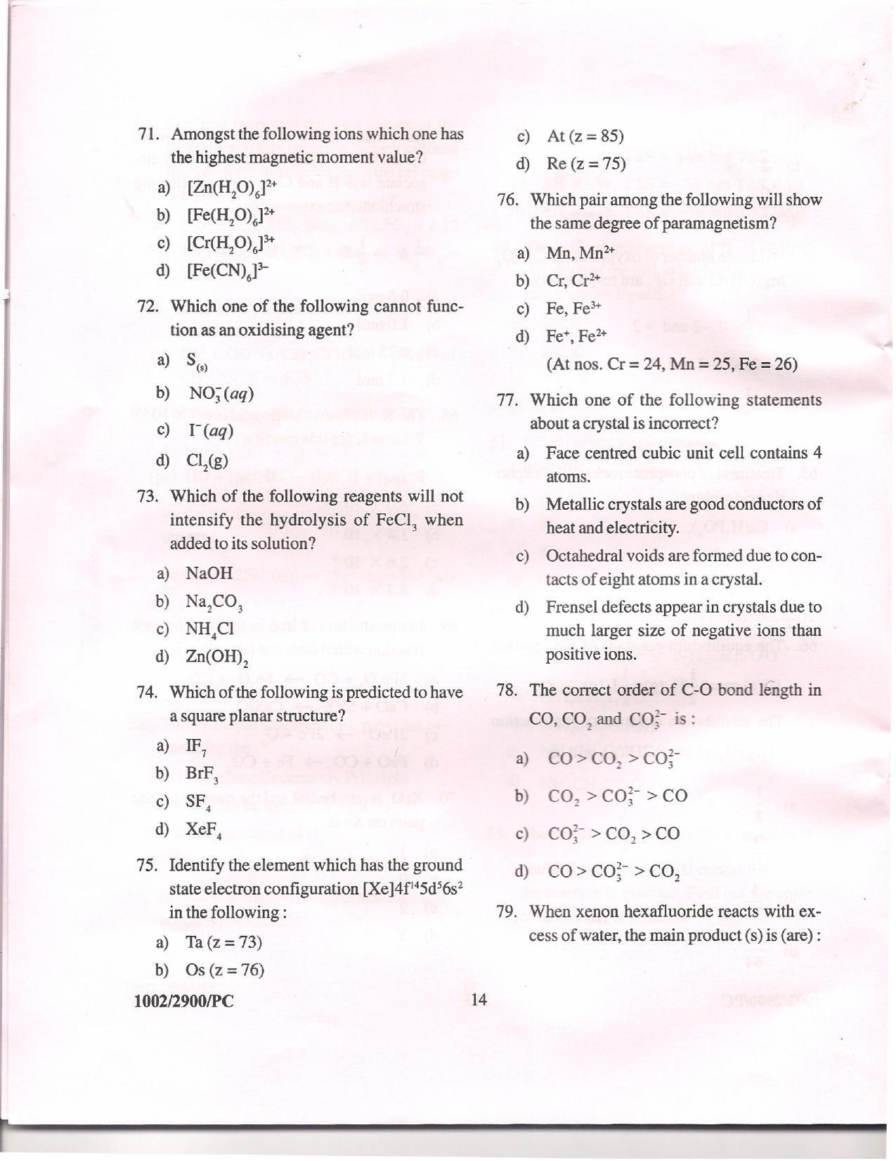APJEE Physics & Chemistry 2010 Question Paper - Page 13