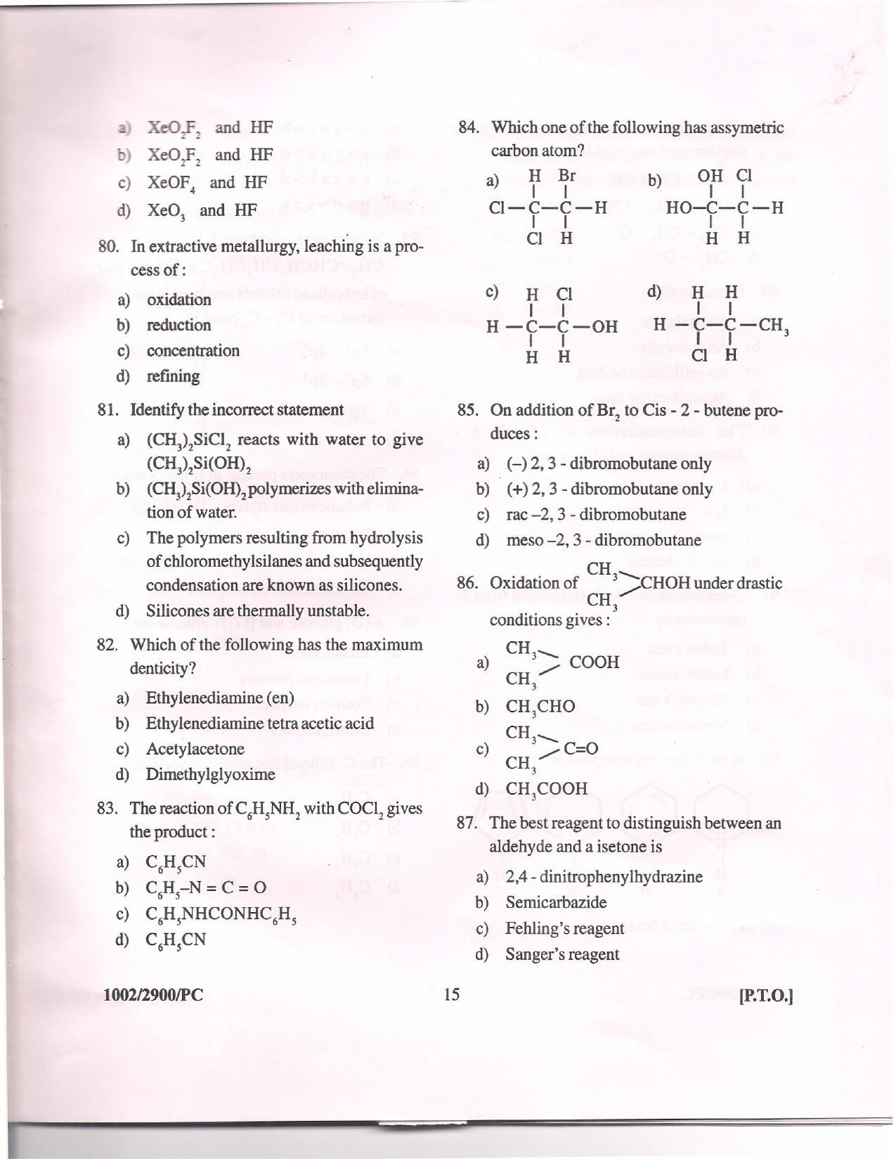 APJEE Physics & Chemistry 2010 Question Paper - Page 14