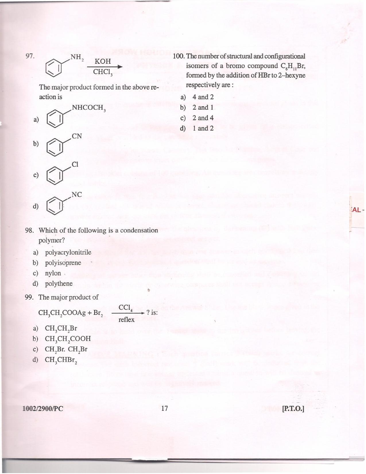 APJEE Physics & Chemistry 2010 Question Paper - Page 16